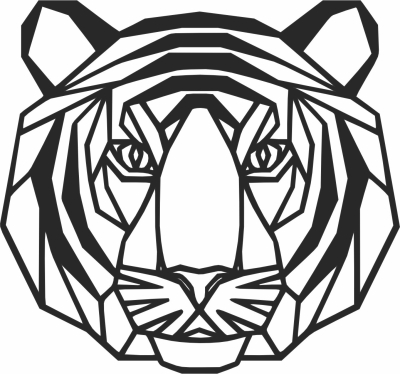 tiger wall art - For Laser Cut DXF CDR SVG Files - free download