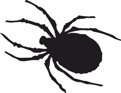 spider silhouette - Para archivos DXF CDR SVG cortados con láser - descarga gratuita