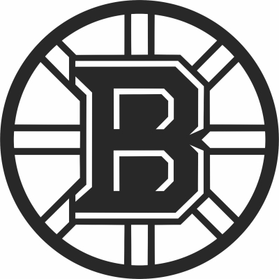 Boston Bruins ice hockey NHL team logo - For Laser Cut DXF CDR SVG Files - free download