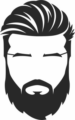 hairdresser Barbershop  Man clipart - Para archivos DXF CDR SVG cortados con láser - descarga gratuita