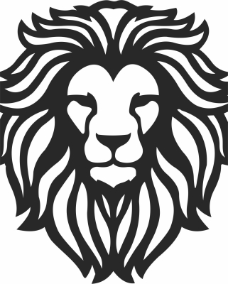 lion face clipart - Para archivos DXF CDR SVG cortados con láser - descarga gratuita