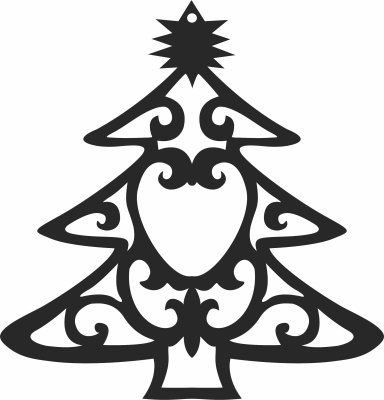 christmas tree decoration - Para archivos DXF CDR SVG cortados con láser - descarga gratuita