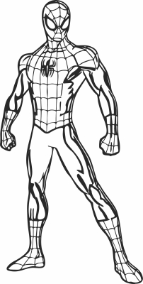 spiderman Superhero logo - Para archivos DXF CDR SVG cortados con láser - descarga gratuita