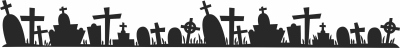 Halloween Grave Cemetery clipart - For Laser Cut DXF CDR SVG Files - free download