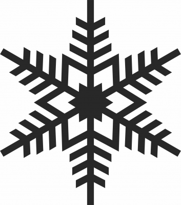 Diseño copo de nieve - Para archivos DXF CDR SVG cortados con láser - descarga gratuita