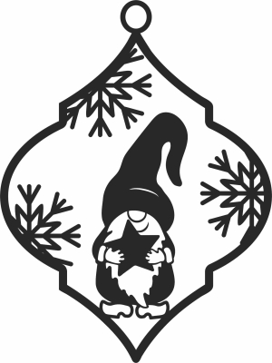 gnome christmas ornament - For Laser Cut DXF CDR SVG Files - free download