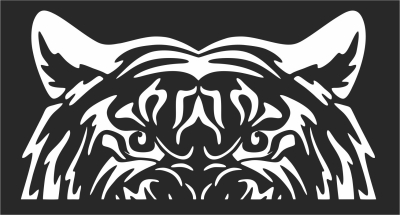 Tiger head clipart - For Laser Cut DXF CDR SVG Files - free download