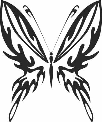 Butterfly art - fichier DXF SVG CDR coupe, prêt à découper pour plasma routeur laser
