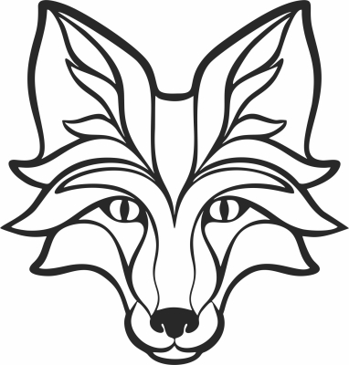 Wolf wall decor - Para archivos DXF CDR SVG cortados con láser - descarga gratuita