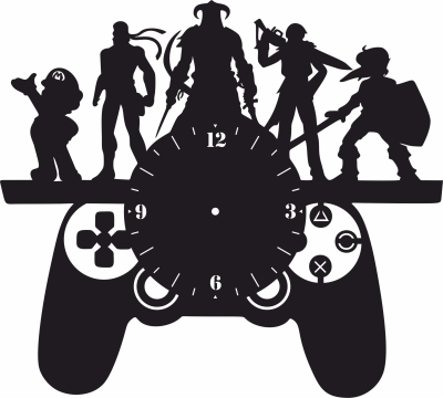 Gaming PUBG wall vinyl clock - For Laser Cut DXF CDR SVG Files - free download