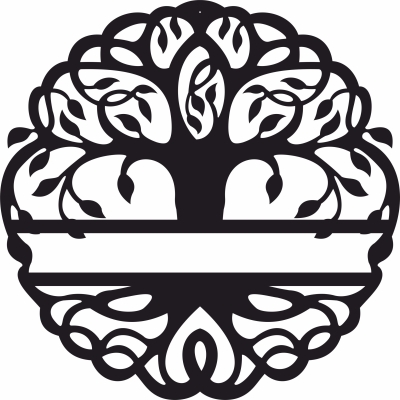 tree of life with custom name - For Laser Cut DXF CDR SVG Files - free download