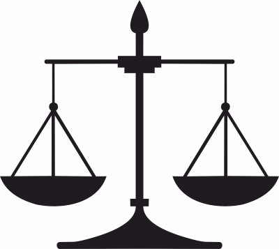 Measuring Balance Scales Justice Judge Symbol - For Laser Cut DXF CDR SVG Files - free download