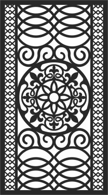decorative Wall door geometric panel - Para archivos DXF CDR SVG cortados con láser - descarga gratuita
