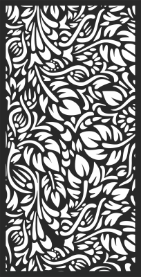 decorative panel door flowers wall screen pattern - For Laser Cut DXF CDR SVG Files - free download