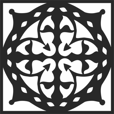 Heart ornament - For Laser Cut DXF CDR SVG Files - free download