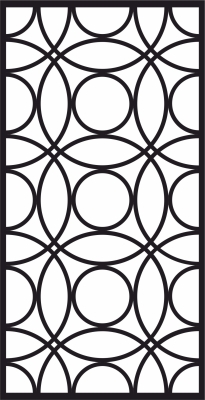 decorative circles panel screen pattern partition - For Laser Cut DXF CDR SVG Files - free download
