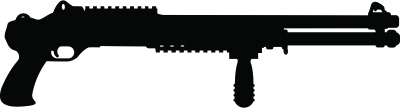 Rifle gun silhouette arms - For Laser Cut DXF CDR SVG Files - free download