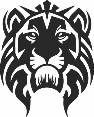 Lion head clipart - For Laser Cut DXF CDR SVG Files - free download