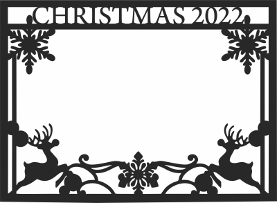 Merry Christmas frame cliparts - Para archivos DXF CDR SVG cortados con láser - descarga gratuita