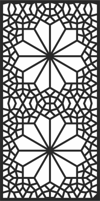 Decorative door screen pattern - For Laser Cut DXF CDR SVG Files - free download