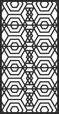Wall Screen decorative Pattern Door - For Laser Cut DXF CDR SVG Files - free download