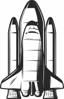 Space Shuttle clipart - fichier DXF SVG CDR coupe, prêt à découper pour plasma routeur laser