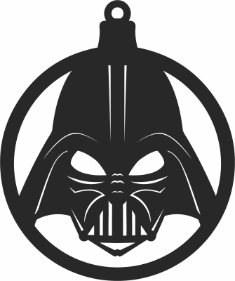 Star wars Darth Vader Christmas ball - For Laser Cut DXF CDR SVG Files - free download