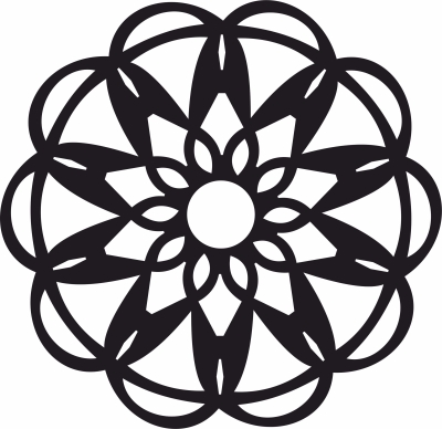 mandala wall art decor - For Laser Cut DXF CDR SVG Files - free download