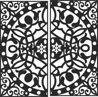 decorative   WALL   screen   Wall - For Laser Cut DXF CDR SVG Files - free download