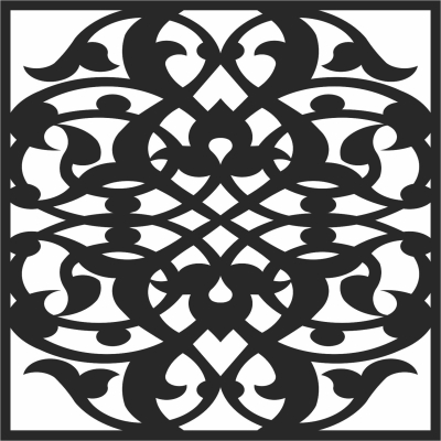Wall pattern  Screen  DOOR   WALL   DECORATIVE - For Laser Cut DXF CDR SVG Files - free download