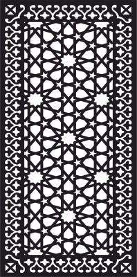 decorative panel wall screen pattern Moroccan art - For Laser Cut DXF CDR SVG Files - free download