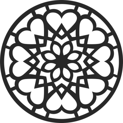 mandala round wall decor - For Laser Cut DXF CDR SVG Files - free download