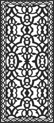 decorative fence gate - For Laser Cut DXF CDR SVG Files - free download