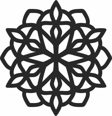 Mandala clipart wall decor - For Laser Cut DXF CDR SVG Files - free download