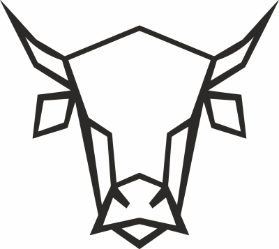 Geometric Polygon cow - For Laser Cut DXF CDR SVG Files - free download