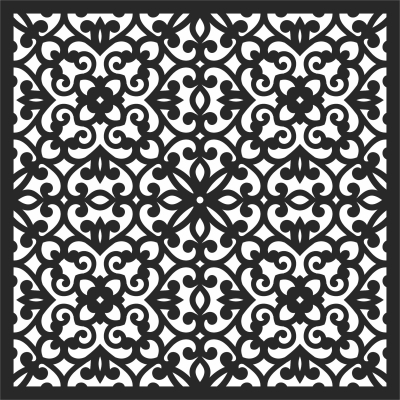 decorative panel screen pattern wall art - For Laser Cut DXF CDR SVG Files - free download