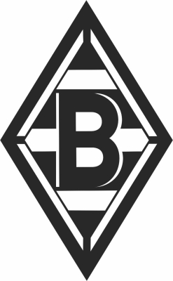 Borussia Mönchengladbach Logo football - fichier DXF SVG CDR coupe, prêt à découper pour plasma routeur laser