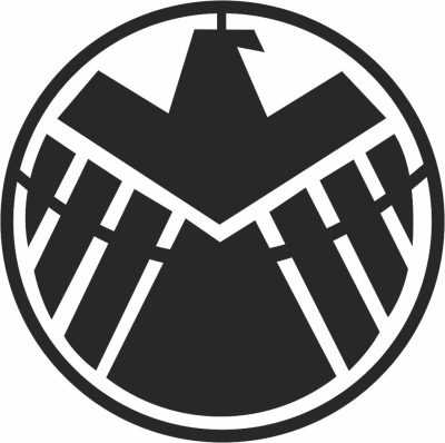 shields Avengers logo - fichier DXF SVG CDR coupe, prêt à découper pour plasma routeur laser