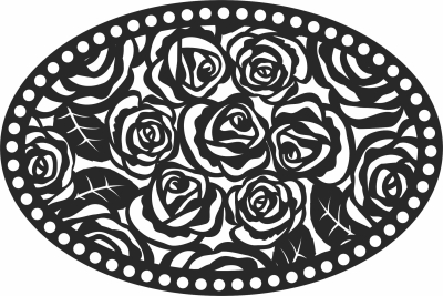 flowers wall decor - For Laser Cut DXF CDR SVG Files - free download