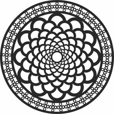 Mandala wall art - For Laser Cut DXF CDR SVG Files - free download