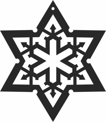 star decor art Christmas  ornaments - Para archivos DXF CDR SVG cortados con láser - descarga gratuita