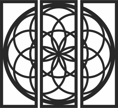 mandala wall art - For Laser Cut DXF CDR SVG Files - free download
