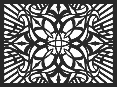 decorative flower wall sign - For Laser Cut DXF CDR SVG Files - free download