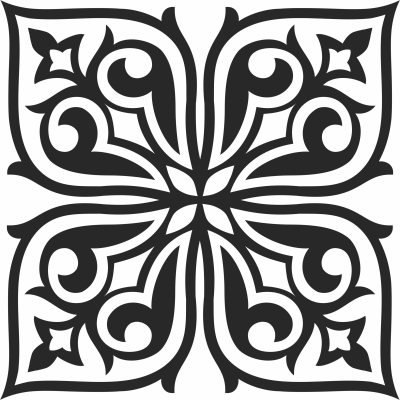 Floral Pattern wall art - For Laser Cut DXF CDR SVG Files - free download