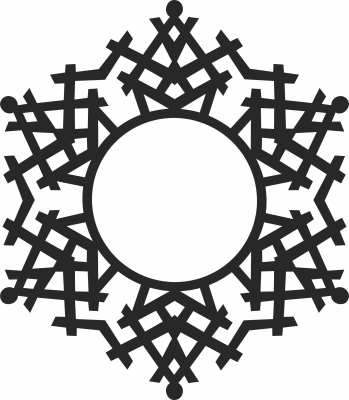 Winter Snowflakes christmas Frame - For Laser Cut DXF CDR SVG Files - free download
