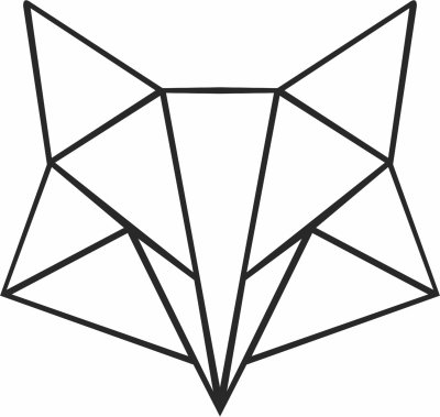 Geometric Polygon fox - Para archivos DXF CDR SVG cortados con láser - descarga gratuita