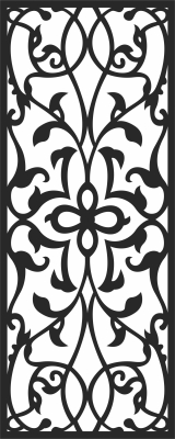 Decorative pattern door screen - For Laser Cut DXF CDR SVG Files - free download