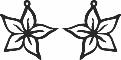 flowers earrings - Para archivos DXF CDR SVG cortados con láser - descarga gratuita