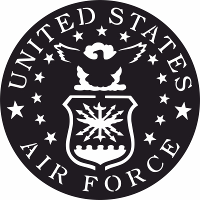 United states air force army logo - For Laser Cut DXF CDR SVG Files - free download