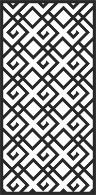 Wall Screen decorative Pattern Door - For Laser Cut DXF CDR SVG Files - free download